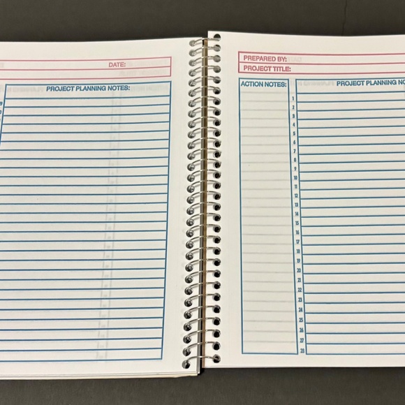 NEW Two Norcom Spiral Bound Project Planner Organizer Notebooks 100 Sheets Each - Picture 6 of 6